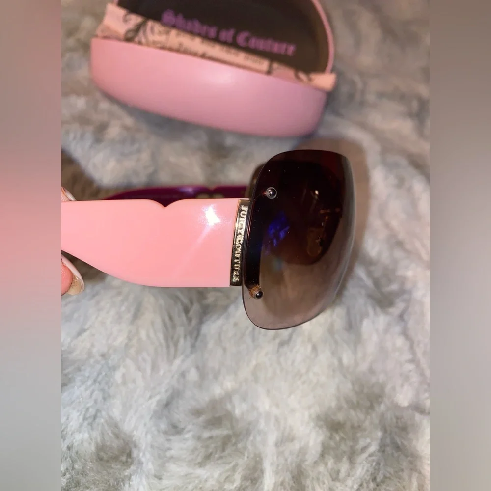 Vintage JUICY COUTURE Y2K Pink Heart Sunglasses - Picture 7 of 10